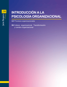Cultura y Cambio Organizacional en Psicolog&iacute;a