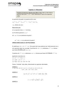 Cap&iacute;tulo 3: Polinomios - &Aacute;lgebra 1
