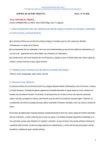 T&eacute;cnica de Pintura al Fresco: Ejercicio de Lectura