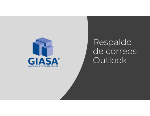 Gu&iacute;a de respaldo de correos Outlook