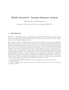 XFLR5 Tutorial II: Dynamic Response Analysis