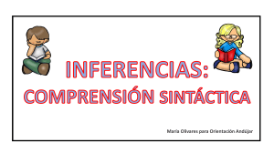 Ejercicios de Inferencias y Comprensi&oacute;n Sint&aacute;ctica en Espa&ntilde;ol
