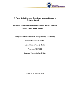El papel de las ciencias sociales en el trabajo social