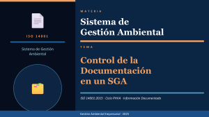 Control de Documentaci&oacute;n en SGA ISO 14001:2015