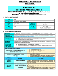 Plan de Clase Desarrollo Sostenible: Proyecto Maceteros Verdes