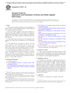 ASTM D7073-20: Guide for Brush & Roller Paint Application