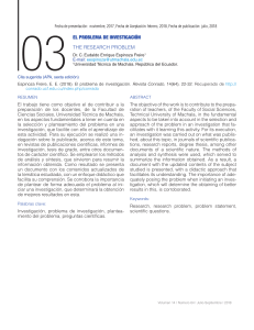 El Problema de Investigaci&oacute;n: Gu&iacute;a para Docentes