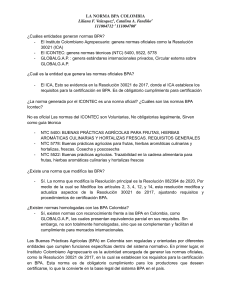 Normas BPA en Colombia: Entidades y Requisitos