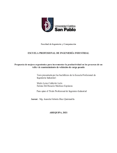 Propuesta de mejora ergon&oacute;mica para talleres de mantenimiento de veh&iacute;culos pesados