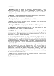 LA HISTORIA 1: Gu&iacute;a de Actividad Educativa Participativa