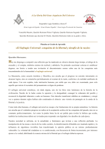 El Sufragio Universal: Conquista de la Libertad y Desaf&iacute;o de la Raz&oacute;n