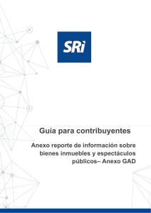 Gu&iacute;a Anexo GAD: Bienes Inmuebles y Espect&aacute;culos P&uacute;blicos