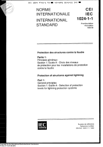 IEC 1024-1-1: Lightning Protection for Structures