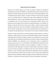 Importancia de la Investigaci&oacute;n