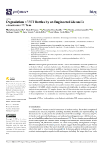 Engineered PETase for PET Bottle Degradation