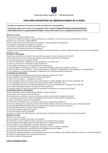 Gu&iacute;a para Registros de Observaciones de Clases