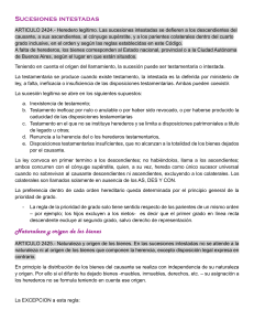 Sucesiones Intestadas en el C&oacute;digo Civil Argentino