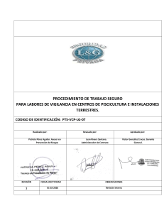 Procedimiento de Trabajo Seguro para Vigilancia en Piscicultura