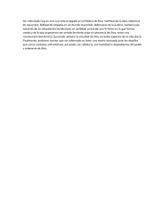 Ser Reformado Hoy: Vida en la Palabra de Dios