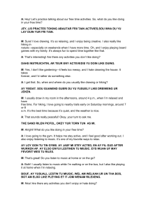 Free Time Activities Conversation Practice