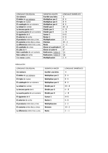 Expresiones Matem&aacute;ticas: Traducci&oacute;n de Coloquial a Simb&oacute;lico