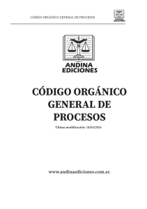 C&oacute;digo Org&aacute;nico General de Procesos Ecuador 2026