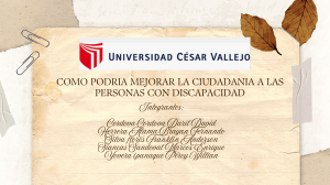 Mejorar la ciudadan&iacute;a de personas con discapacidad