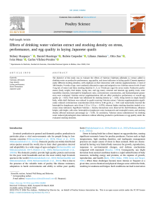 Valerian Extract & Stocking Density Effects on Quails