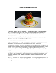 Tipos de entradas gastron&oacute;micas: Gu&iacute;a completa
