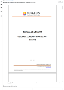 Manual de Usuario SITECON: Convenios y Contratos SUSALUD