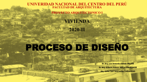 Proceso de Dise&ntilde;o: Proyecto Arquitect&oacute;nico I - Vivienda