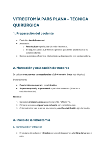 Vitrectom&iacute;a Pars Plana T&eacute;cnica Quir&uacute;rgica