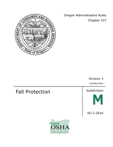 Oregon OSHA Fall Protection Rules 2016