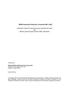NEMA MG 1-2007: AC Induction Motor Standards Guide
