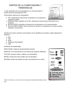 Partes de la computadora y perif&eacute;ricos