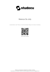 Experimento de Balanza de Jolly: Informe de Densidad