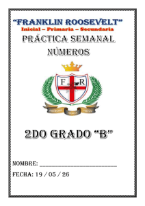 Pr&aacute;ctica Semanal de N&uacute;meros para 2do Grado