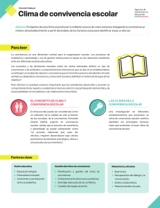 Ficha de Trabajo: Clima de Convivencia Escolar