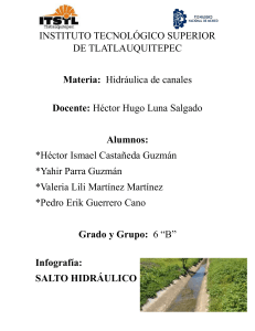 Infograf&iacute;a Salto Hidr&aacute;ulico - Hidr&aacute;ulica de Canales
