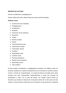 Socializaci&oacute;n y pedagogizaci&oacute;n: An&aacute;lisis de la formaci&oacute;n social