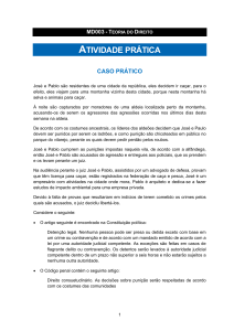 MD003 - Teoria do Direito: Caso Pr&aacute;tico de Conflito de Leis