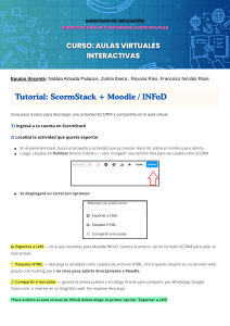 Tutorial ScormStack + Moodle/INFoD: Compartir Actividades