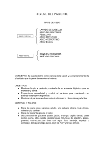 Higiene del Paciente: Tipos de Aseo y Procedimientos