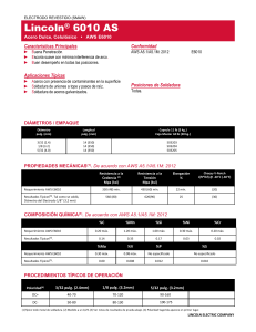 Hoja de Datos Lincoln 6010 AS