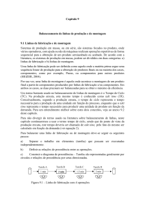 Cap&iacute;tulo 9: Balanceamento de Linhas de Produ&ccedil;&atilde;o e Montagem
