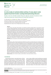 Antimicrobial Activity of Plant Seeds Against Food Poisoning Bacteria