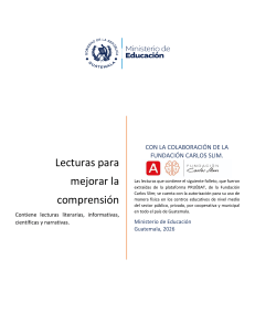 Lecturas para mejorar la comprensi&oacute;n - Ministerio de Educaci&oacute;n Guatemala