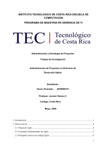 Tesis: Gesti&oacute;n de Proyectos &Aacute;giles - TEC Costa Rica