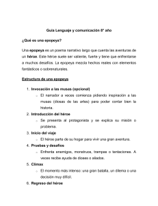 Gu&iacute;a de Epopeya para 8&deg; A&ntilde;o: Estructura y Ejemplo