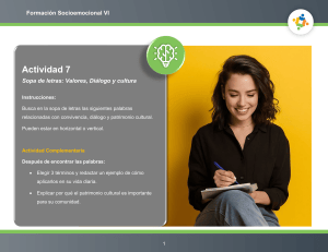 Actividad de Formaci&oacute;n Socioemocional: Sopa de Letras
